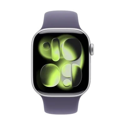 Apple Watch Series 11 Gps 46Mm Silver Aluminium Case With Purple Fog Sport Band - M/L